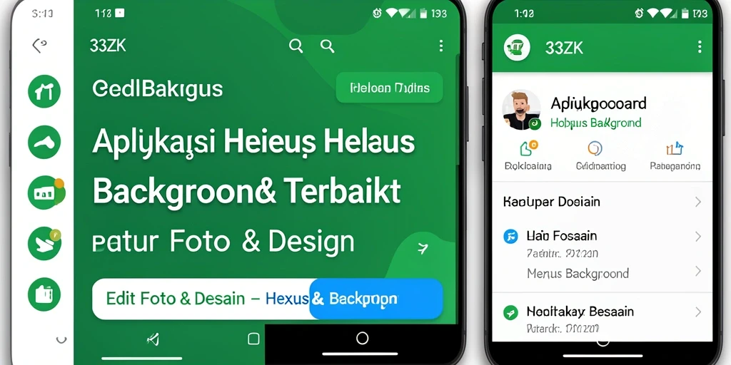 Screenshot aplikasi 33ZK menampilkan fitur hapus latar belakang yang intuitif.