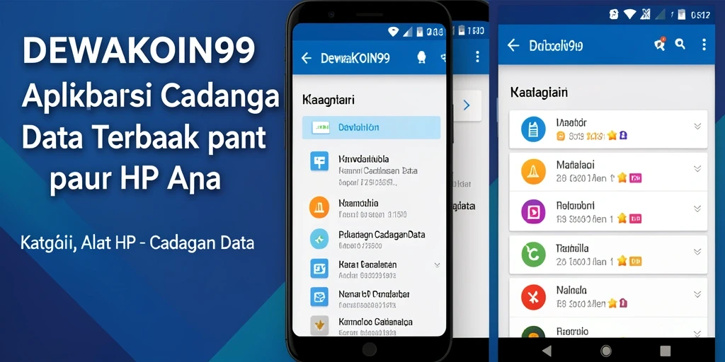 Antarmuka DEWAKOIN99 yang intuitif untuk cadangan data.