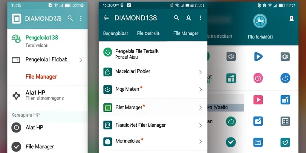 Antarmuka pengguna DIAMOND138 yang mudah digunakan.