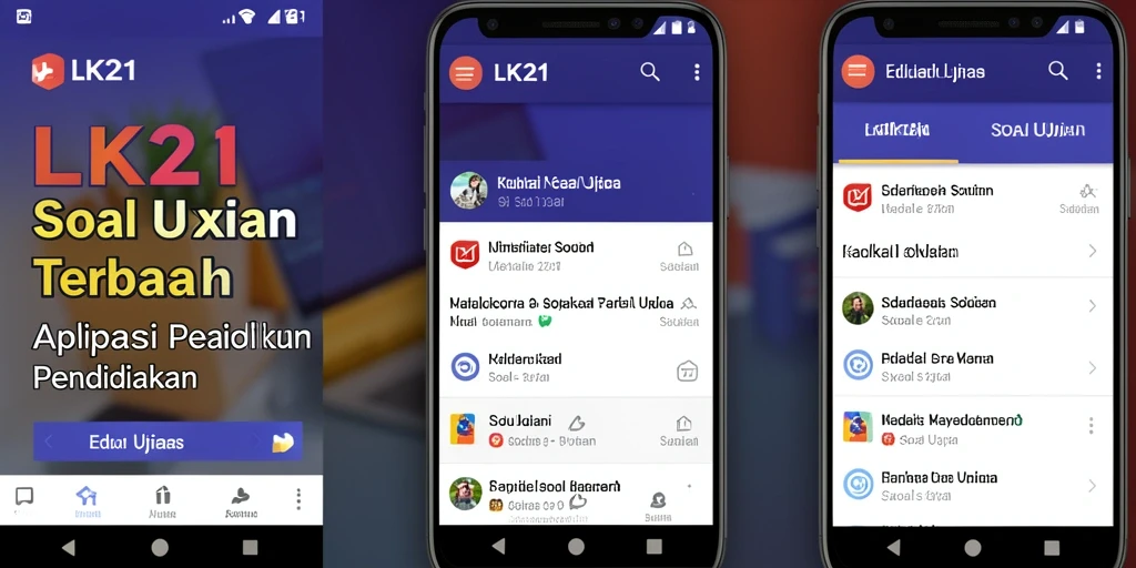 Antarmuka LK21 yang intuitif untuk Soal Ujian.