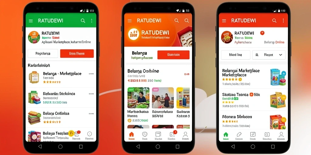 Tampilan antarmuka aplikasi RATUDEWI yang intuitif dan mudah digunakan.