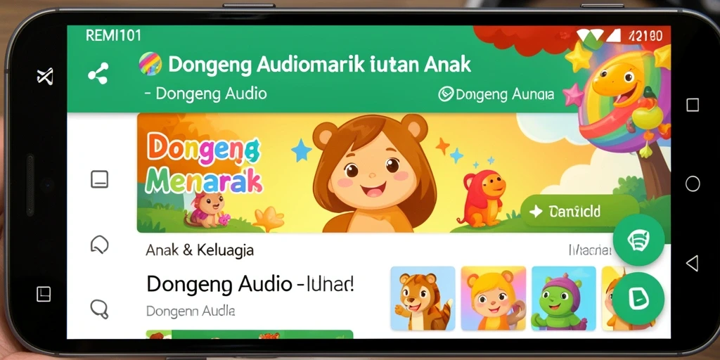 Tampilan antarmuka REMI101 yang sederhana dan menarik untuk anak-anak.