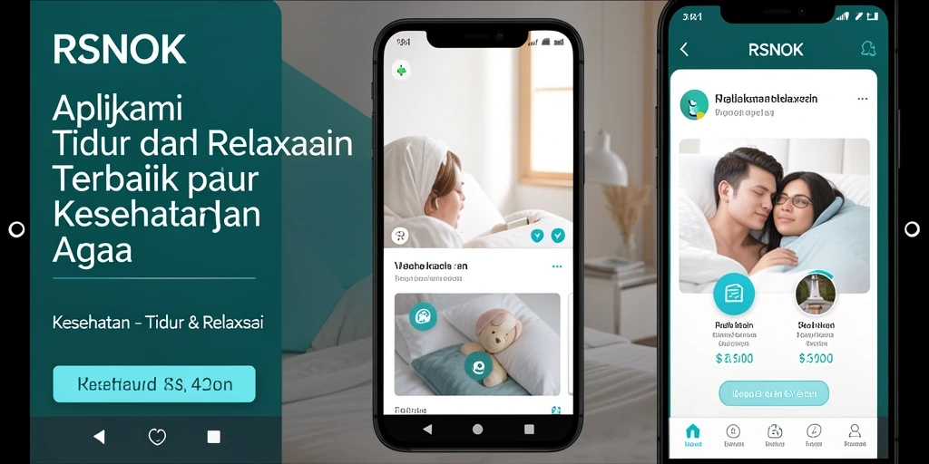 Antarmuka RSNOK menampilkan fitur Tidur & Relaksasi dengan segar dan menarik.