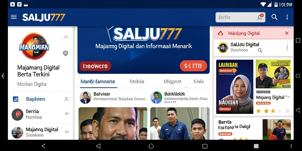Tampilan antarmuka SALJU777 yang sederhana dan menarik