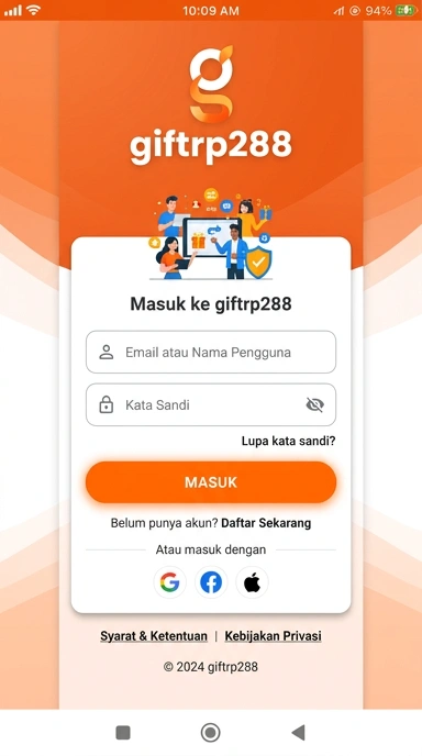 Masuk ke Akun giftrp288 untuk Pengguna Android